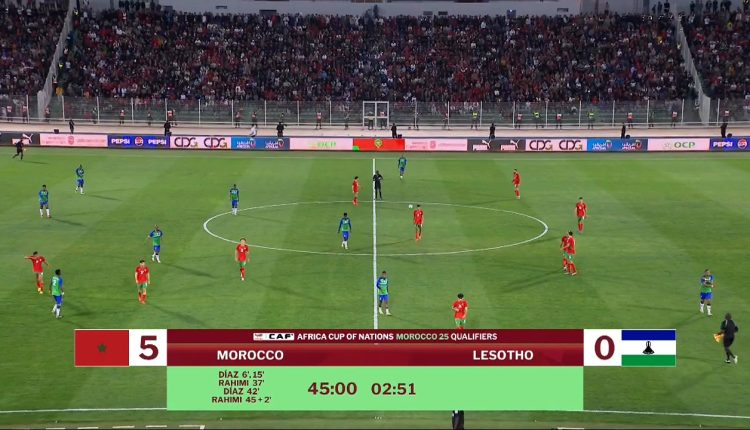 مباراة المنتخب المغربي ضد ليسوتو اليوم