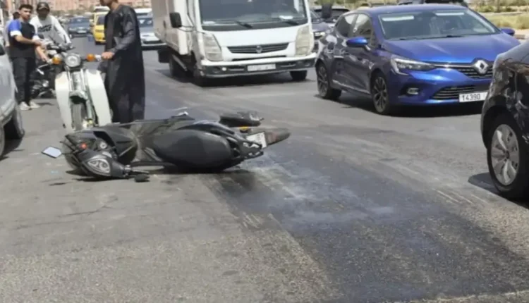 تسرب زيتي لشاحنة يتسبب في حادث جماعي بشارع كماسة بمراكش وإصابة ستة أشخاص