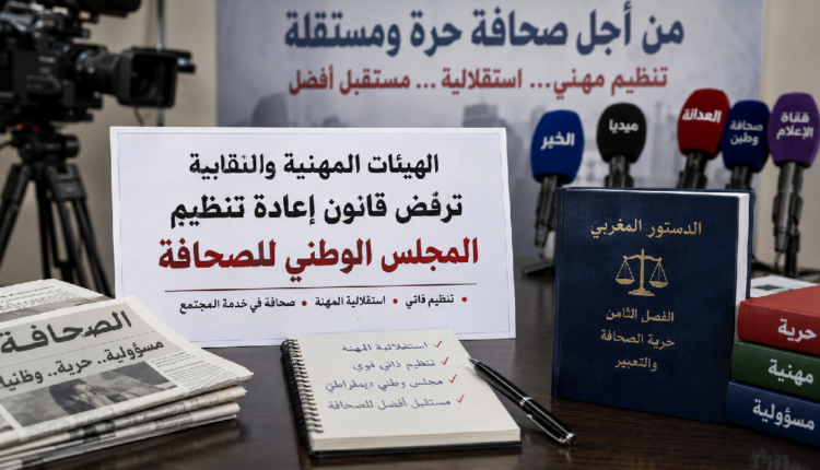 الهيئات المهنية والنقابية ترفض إعادة تنظيم مجلس الصحافة وتلوح بخطوات نضالية